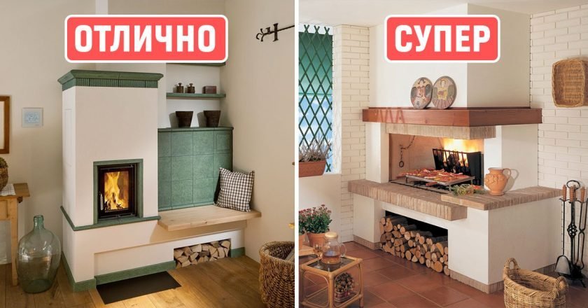 печь в современном интерьере