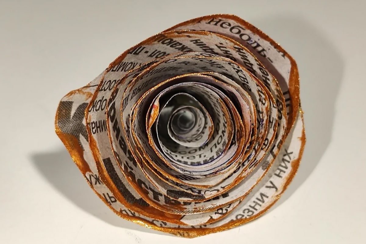 покрашенная розочка