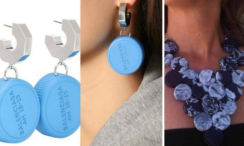 сережки из крышек фоток