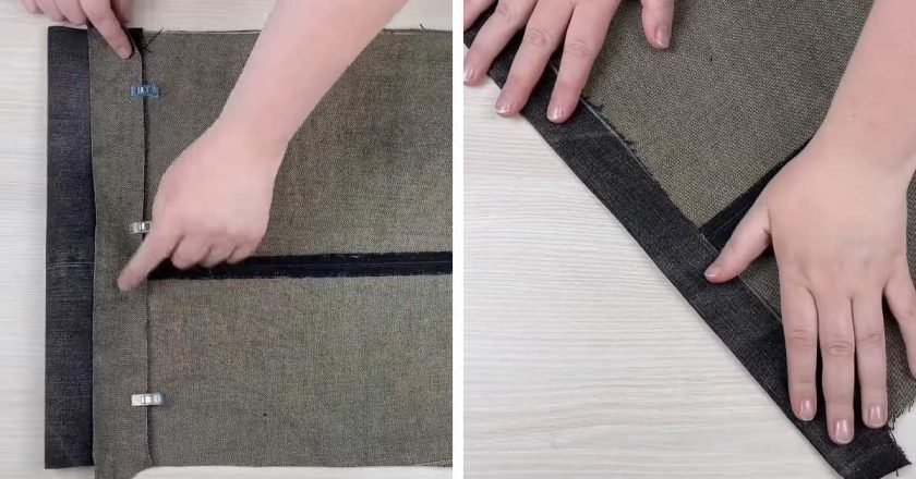 коврик из джинсов