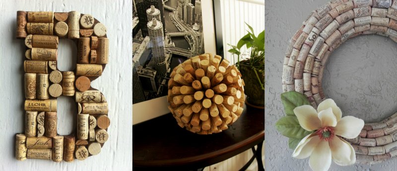 декор из винных пробок