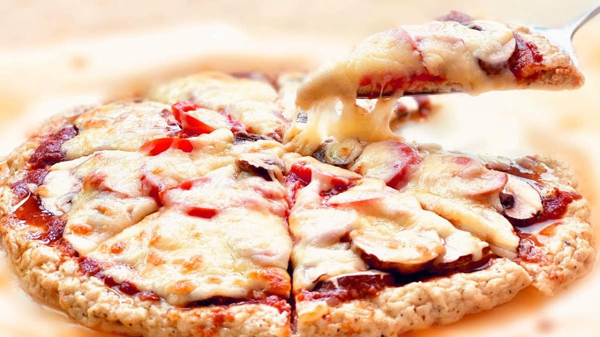 пицца на мясном корже