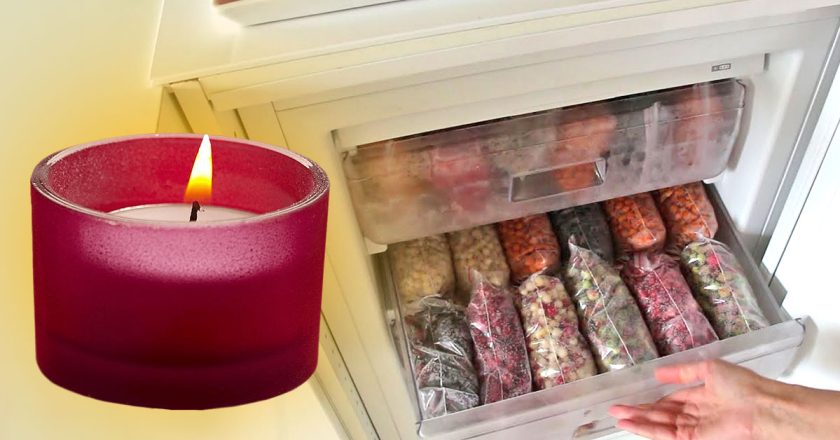 свеча и морозилка