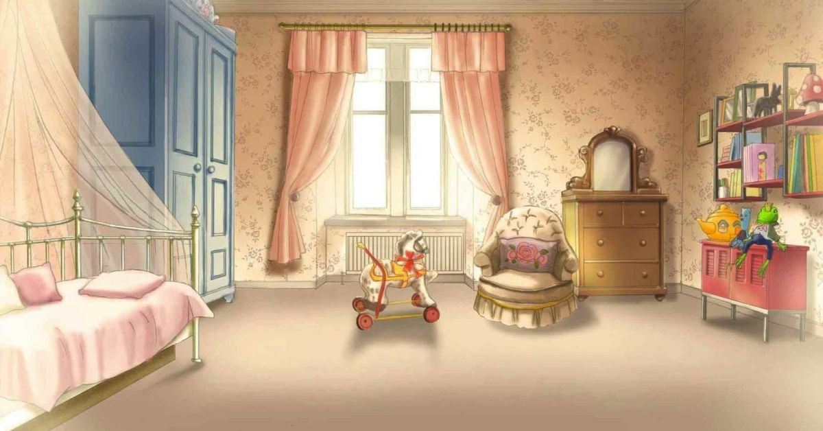 кровать в спальне