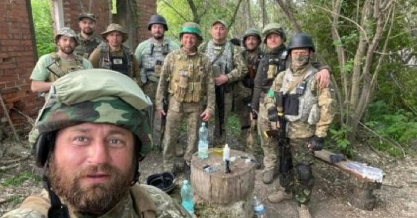 Федор Шандор с собратьями по оружию