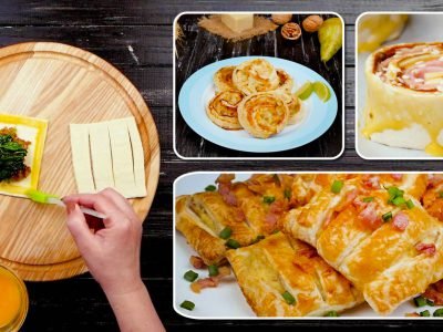 Простая выпечка из слоеного теста с начинкой