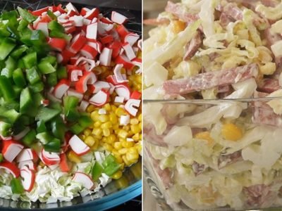 Простые салаты из пекинской капусты
