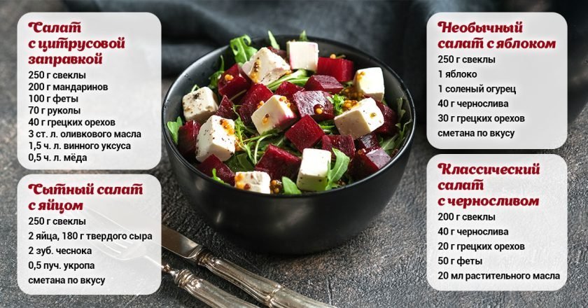 простые салаты со свеклой