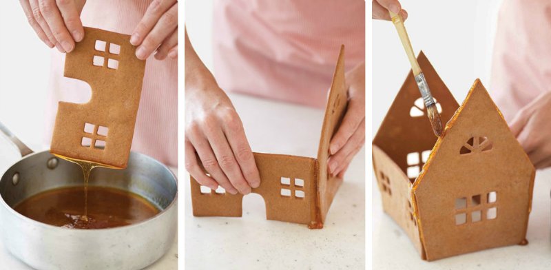 как скрепить пряничный домик