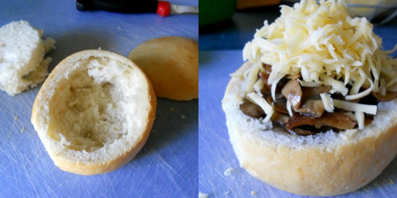 бутерброды с грибами и сыром