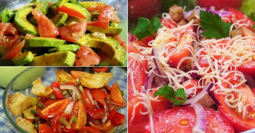 салаты из помидоров