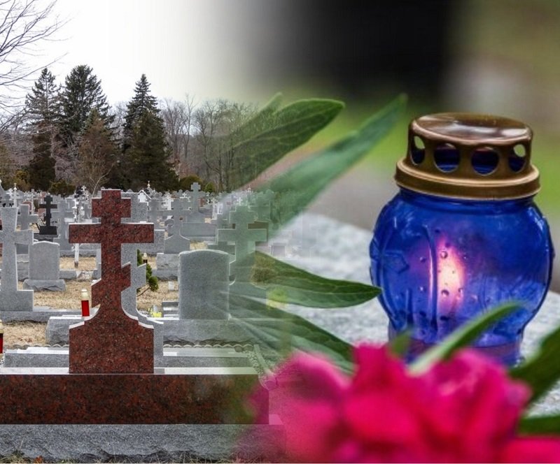 поминки на кладбище