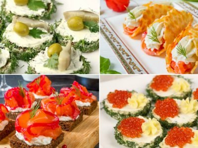 Праздничные рыбные бутерброды: 4 примера
