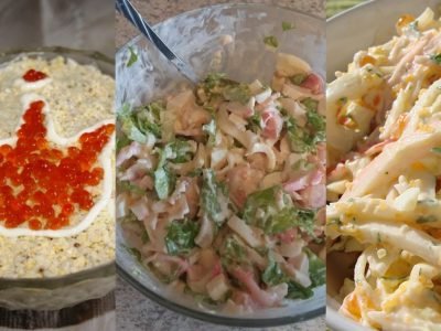 Салаты с кальмарами