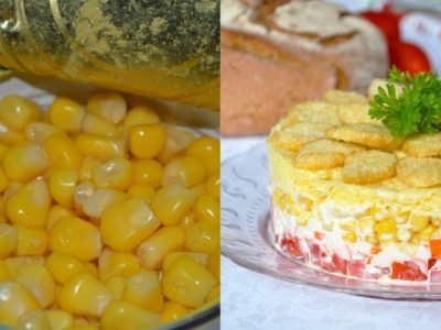 Салаты с кукурузой