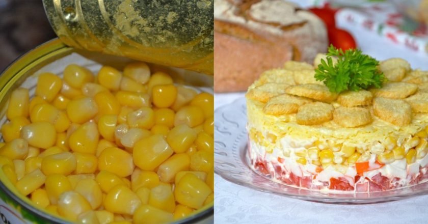 салаты с кукурузой