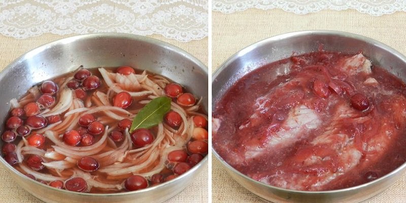 рыба в клюквенном соусе