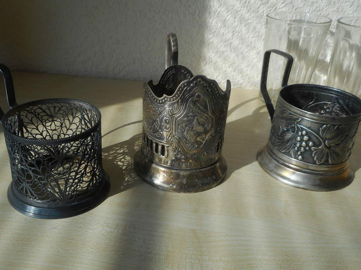 металлический подстаканник