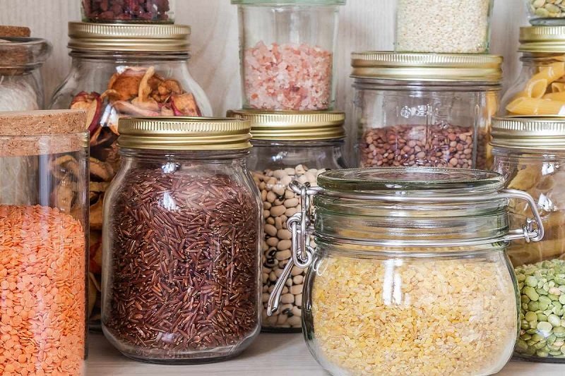 крупы на полках