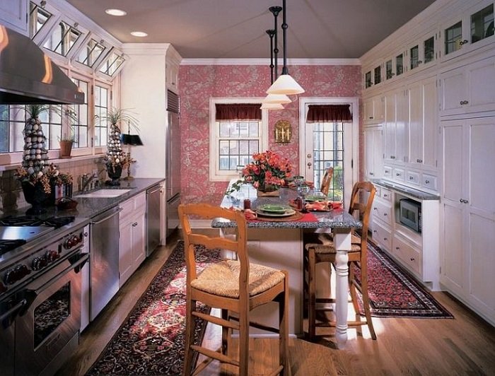 Кухонные обои для стен фото современные идеи