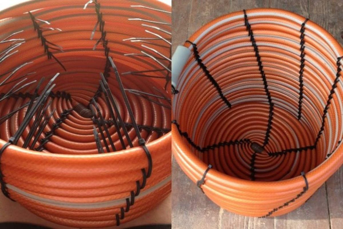 горшок из шланга