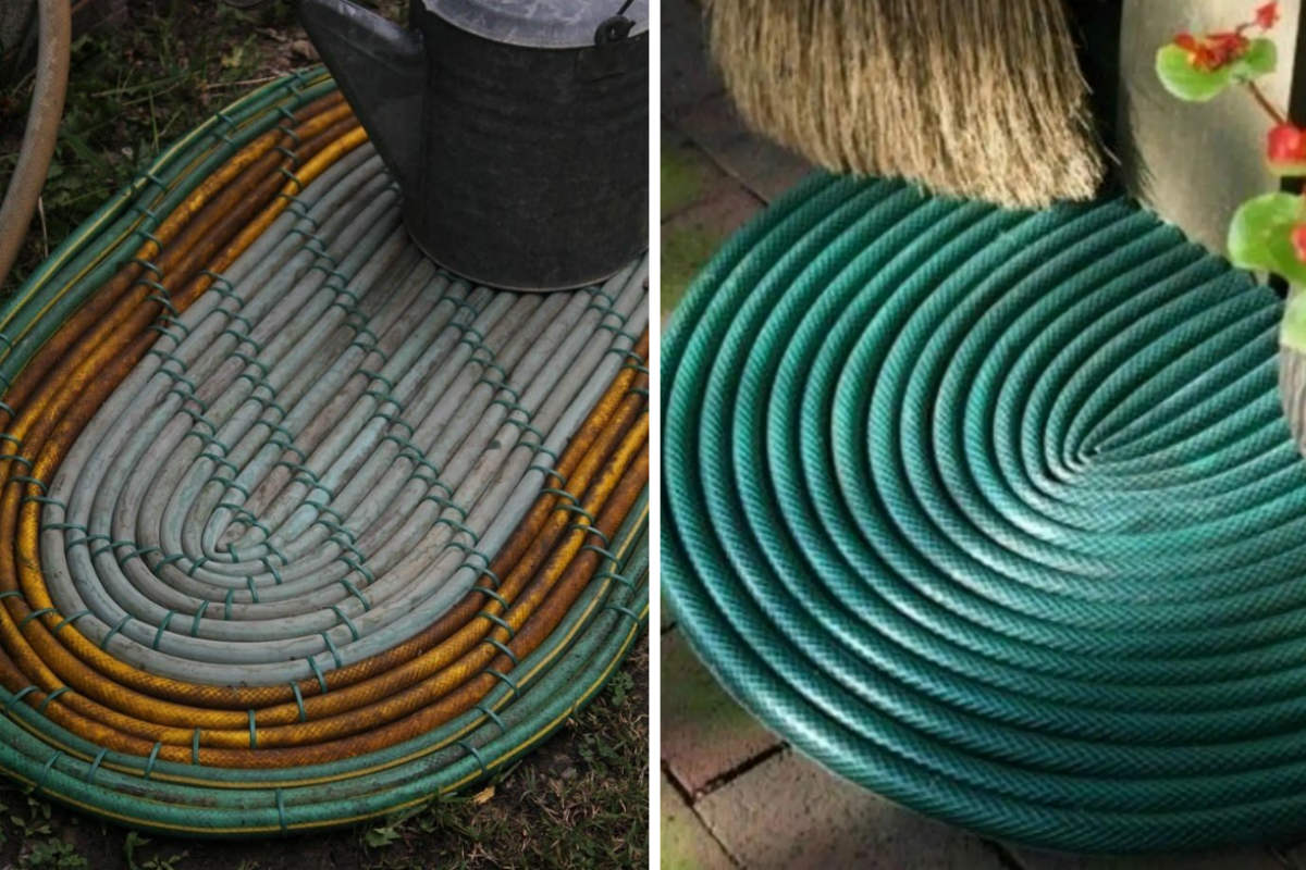 коврик из шланга