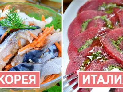 Сырые блюда разных стран мира