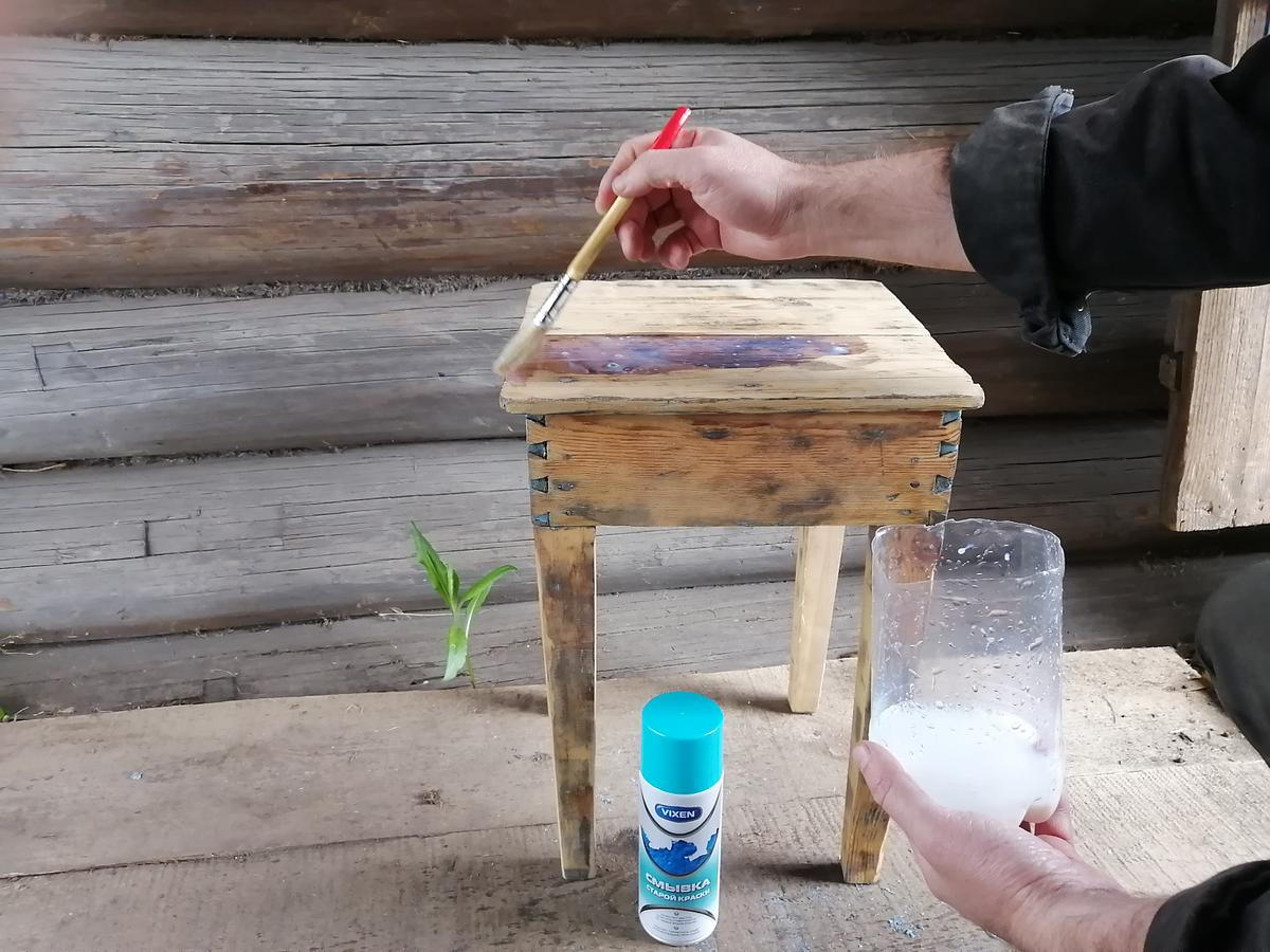 реставрация табурета фото