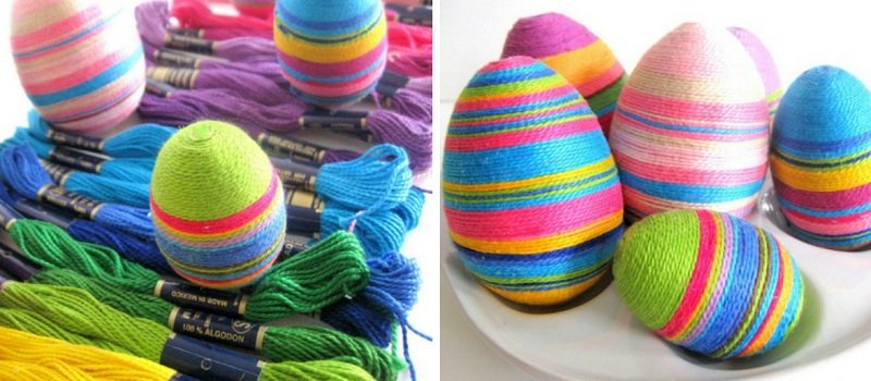 Радужный декор яиц