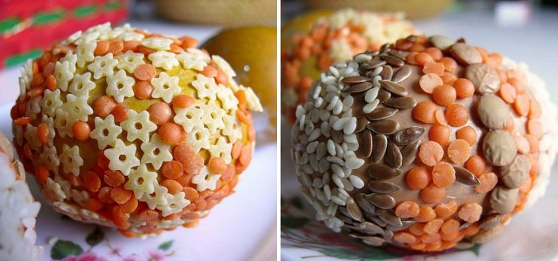 Декор пасхальных яиц сыпучими материалами