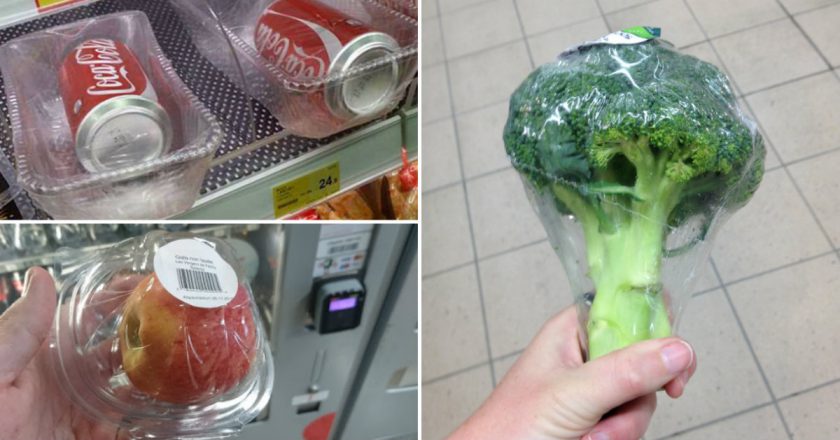 упаковка фруктов в пластик