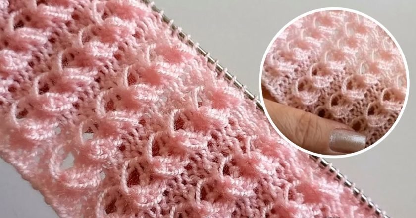 узор «Бутоны» спицами