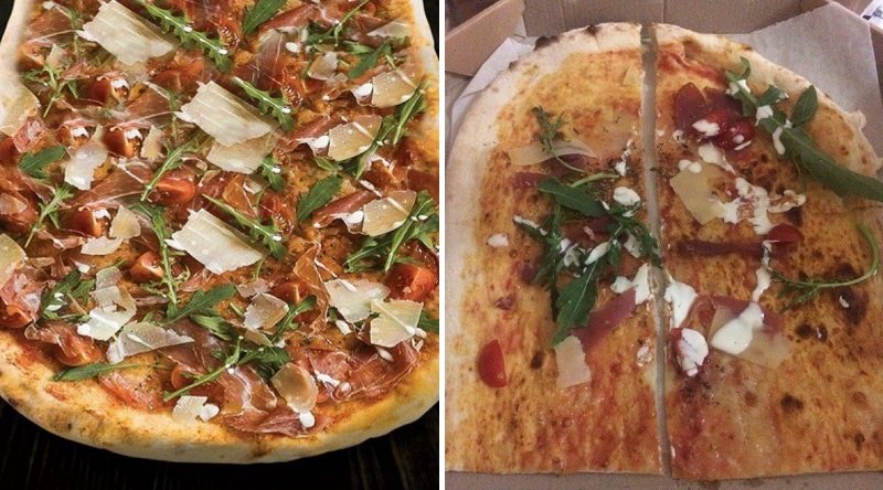 пицца с ветчиной