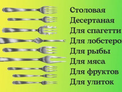 Какие бывают виды столовых приборов