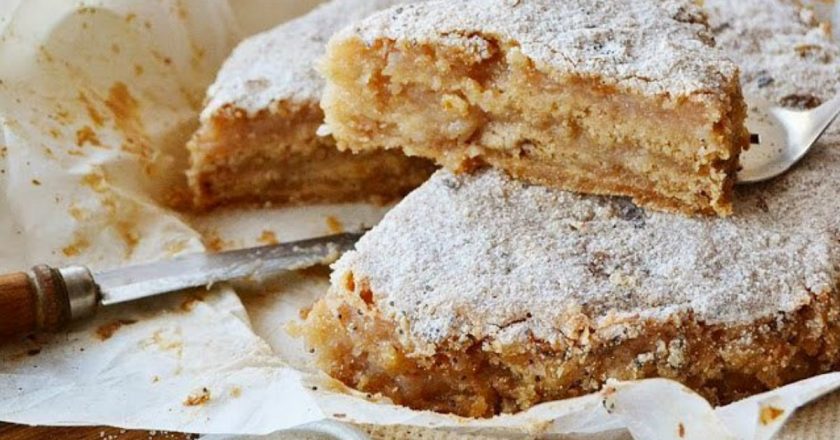 Насыпной яблочный пирог