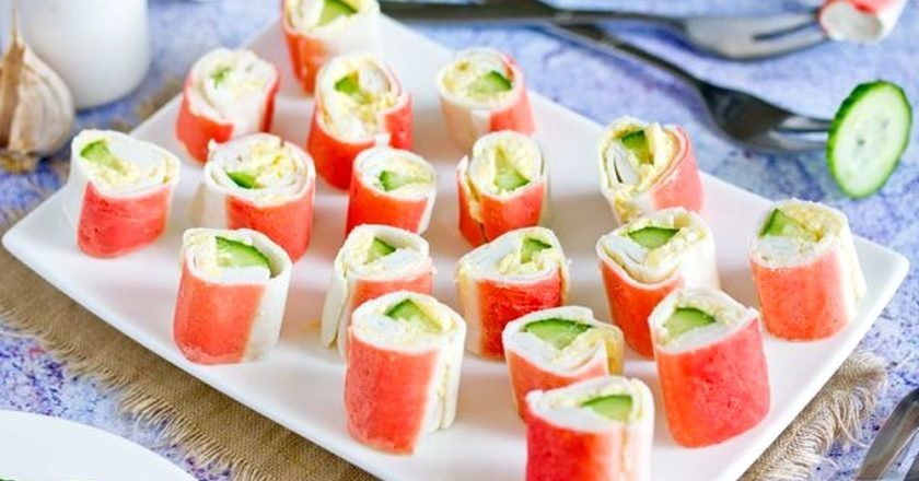закуски из крабовых палочек