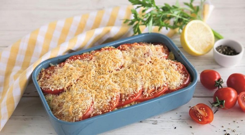 Запеканка с рисом и мясным фаршем