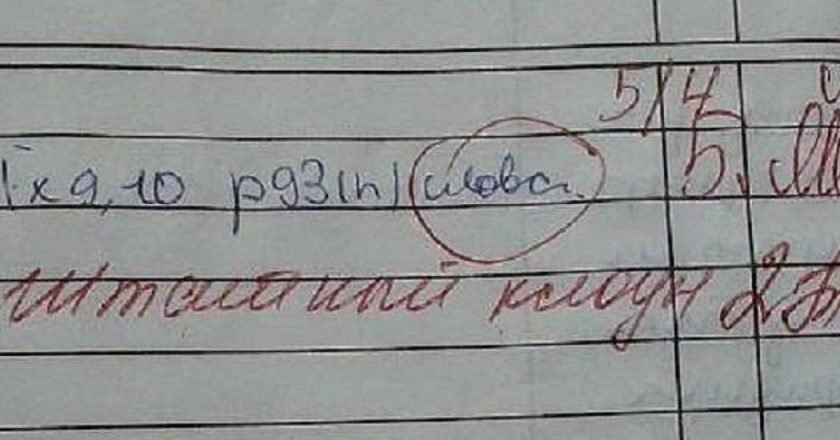 замечание в дневнике