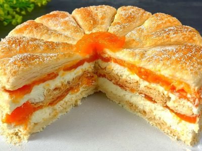 Абрикосовый торт со сливочным кремом