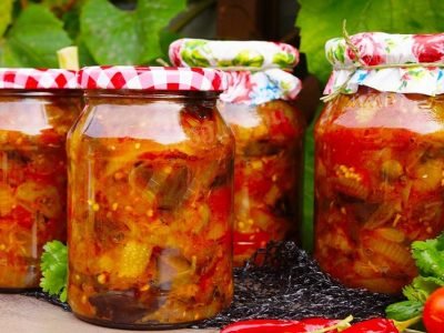 Кавказский аджапсандали с баклажанами на зиму