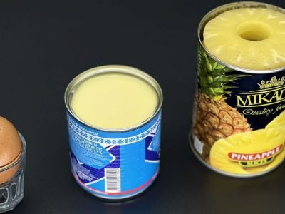 Ананасовый пирог-перевертыш на сковороде