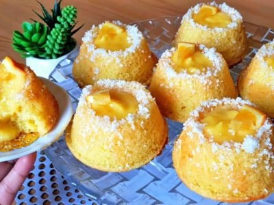 Апельсиновые кексы с нежным кремом