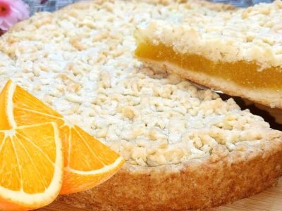 Апельсиновый пирог на песочном тесте