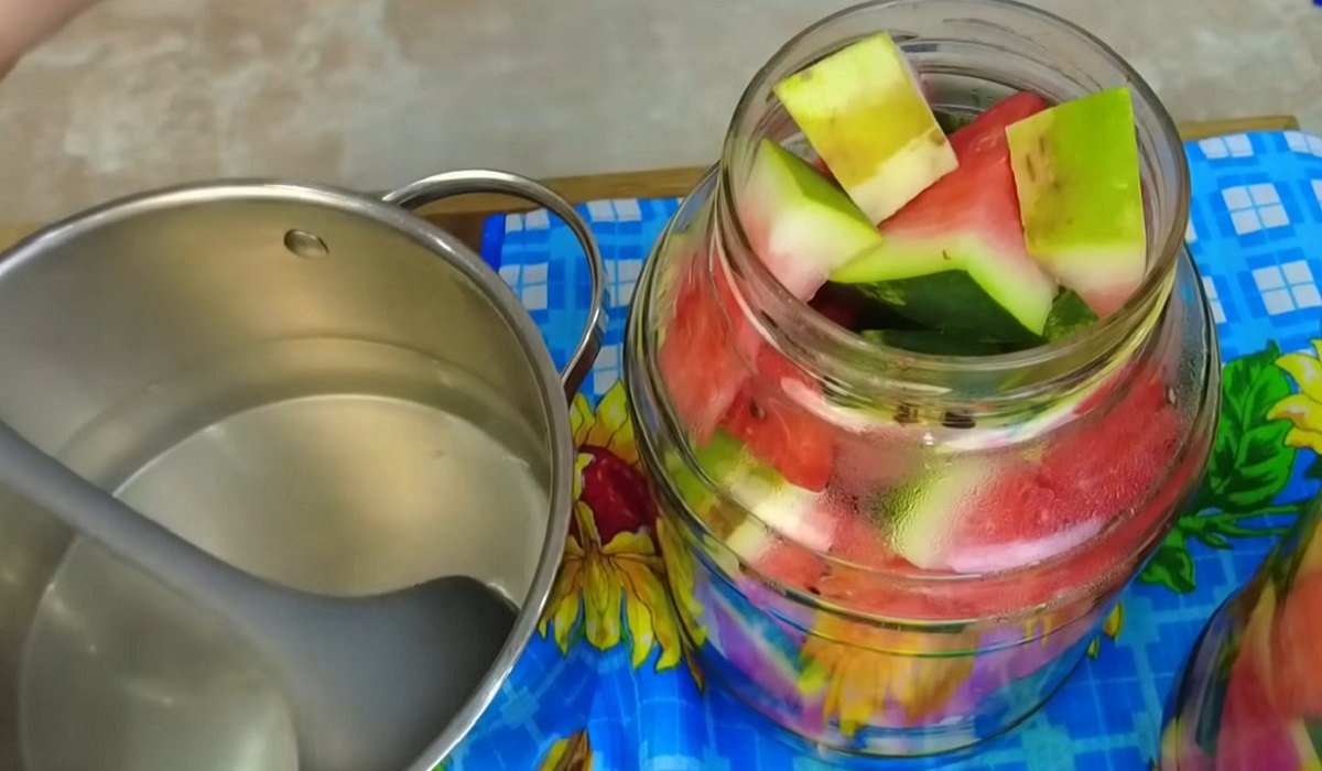 Свежий арбуз на зиму в банках - Со Вкусом