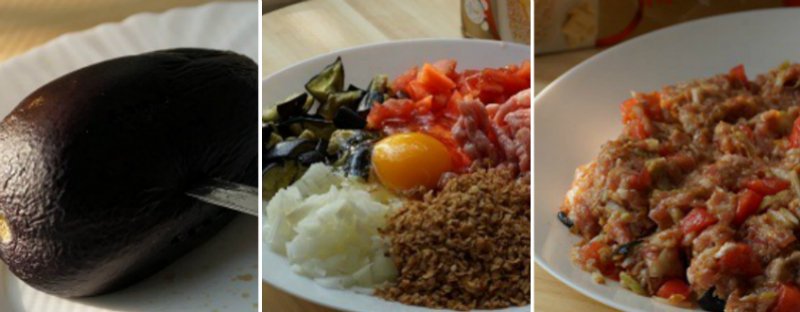 баклажаны с фаршем в беконе