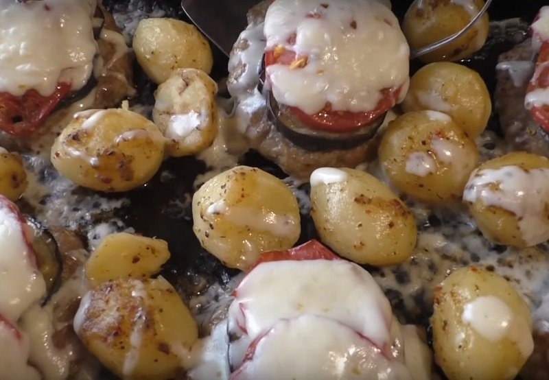 баклажаны с фаршем рецепт