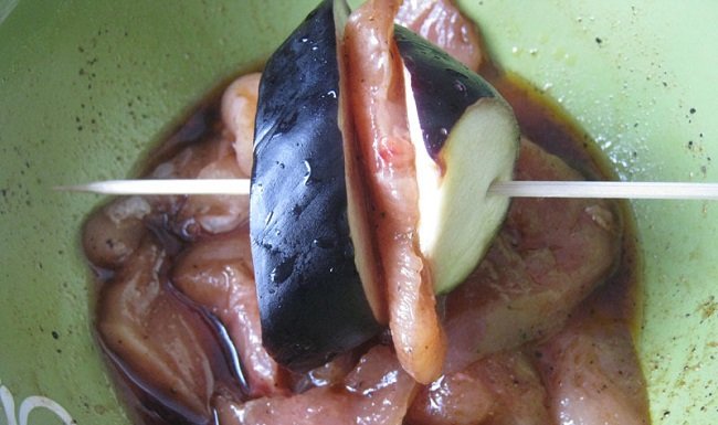 баклажаны с курицей