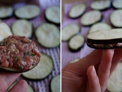Баклажаны с мясом в кляре