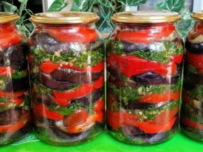 Баклажаны с перцем на зиму