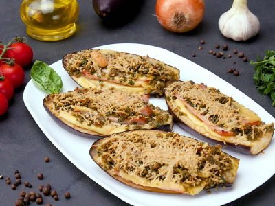 Баклажаны с ветчиной и пармезаном
